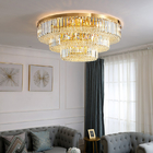 Gold modern chandelier for living room multilayer crystal ceiling chandelier(WH-CA-62)