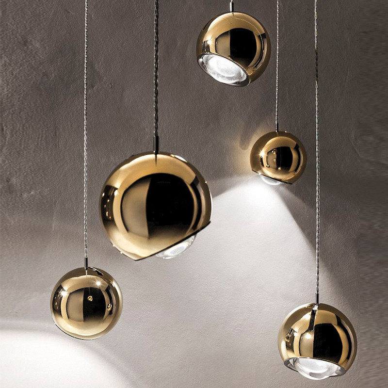 Rotatable Bedside Pendant Lights Gold Chrome Coffee Shop Dining Room Spider Pendant Lamp（WH-AP-487）