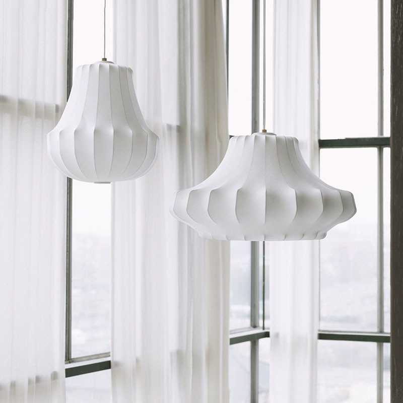 Nordic Silk Pendant Lights Simple Bedroom Normann Copenhagen Phantom Lamp(WH-MI-374)