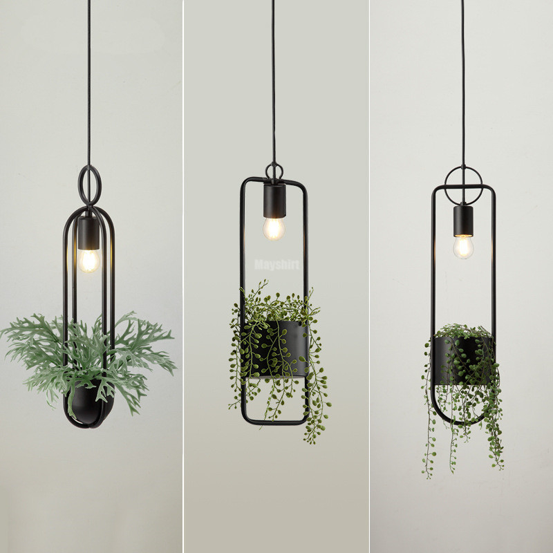 Nordic Iron Pendant Light Home Deco Living Room Dining Room Industrial plant pendant light(WH-VP-190)