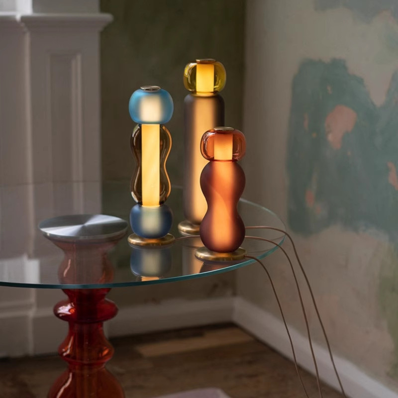 Scandinavian glass pendant lights Minimal colorful lampshade bedside lamp(WH-AP-582)