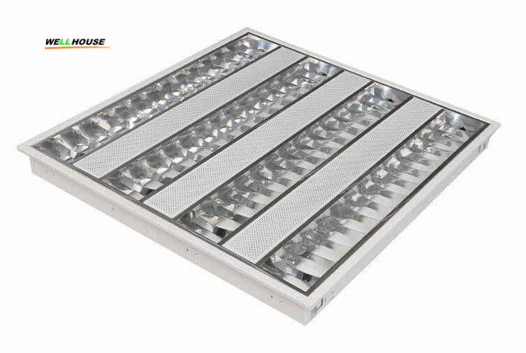 T5 Louver Fluorescent Recessed Lighting Fixtures For Office