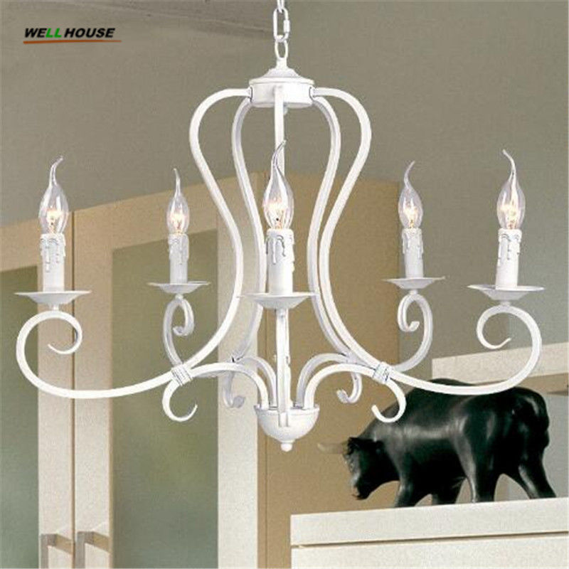 Modern Iron Art Chandeliers Metal Painting White Lamp Optional Modern Iron Art Chandeliers Metal Painting White Lamp Optional Re De Cristal Home Decoration Chandelier