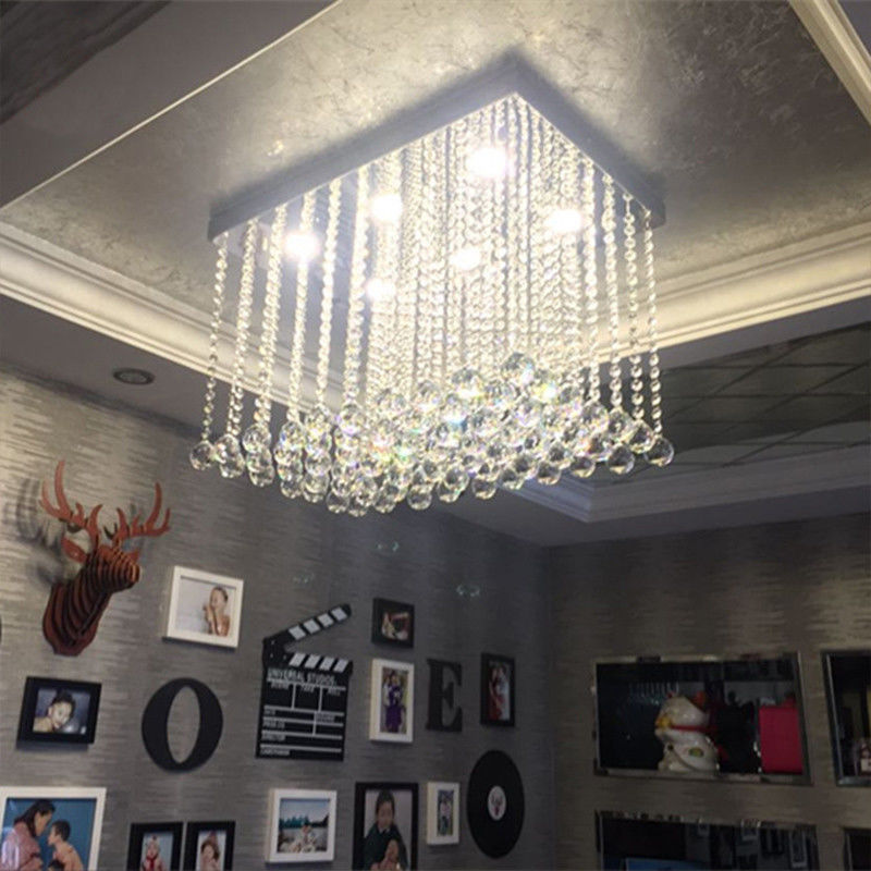 Dangling Crystal long ceiling lamp Fixtures House Project Lighting Fixtures (WH-CA-36)
