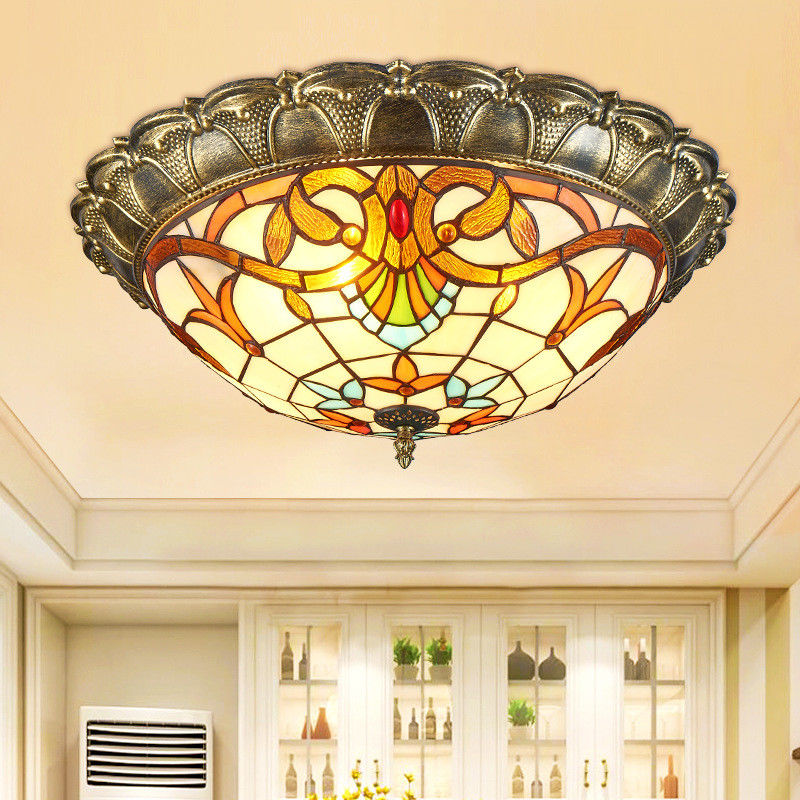 Authentic tiffany ceiling lamp for Bedroom Living room Lighting Fixtures (WH-TA-05)