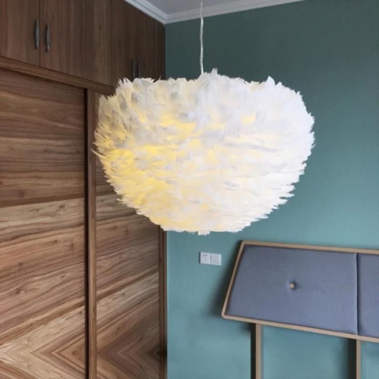 Round Feather Pendant Lamp For Kids Room Children room Indoor home Decor (WH-AP-78)