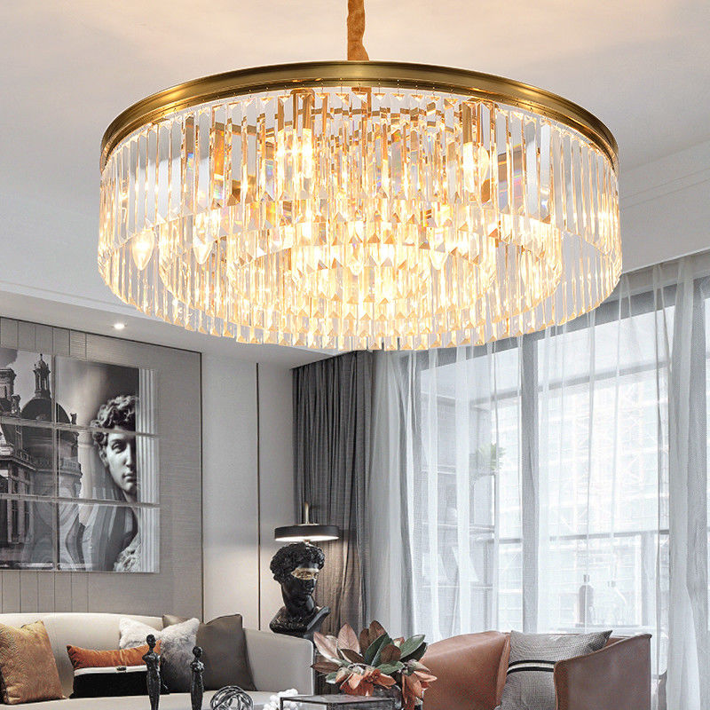 Gold Suspension Round design Crystal Pendant Lamp For Indoor Home Ceiling Decor (WH-AP-96）