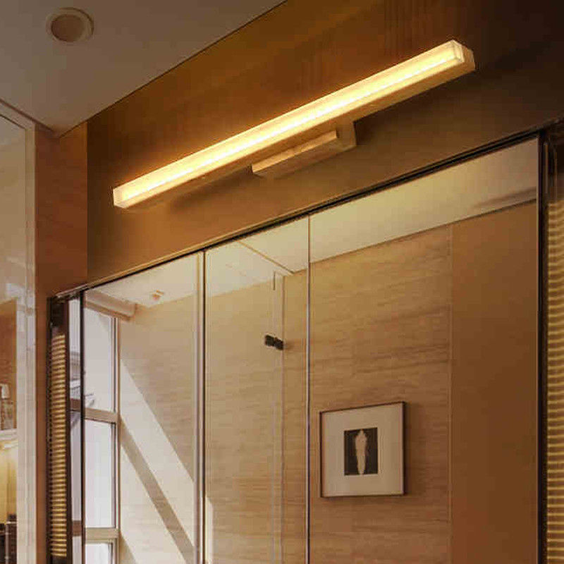 Japan style wooden wall light led source, anti-fog washroom mirror lamp(WH-MR-67)