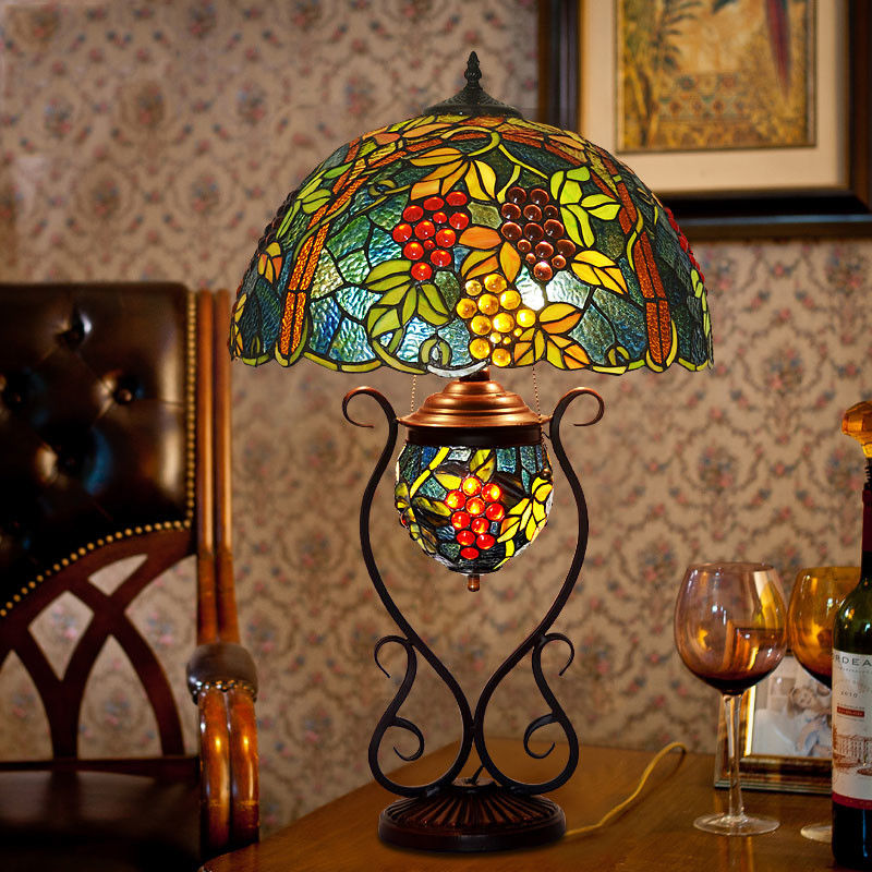 Tiffany table lamp American classical handmade living room table lamp stained glass Lamp(WH-TTB-07)