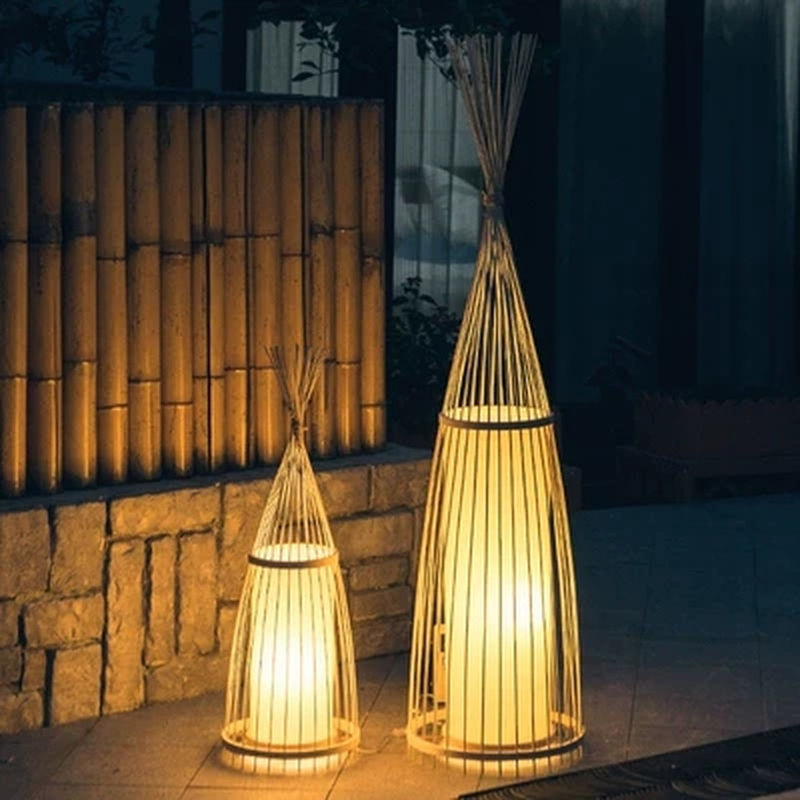 Chinese Bamboo Led Floor Lamps Standing Led Floor Lamps for Living Room Decorative Floor Lamp（WH-WFL-03)