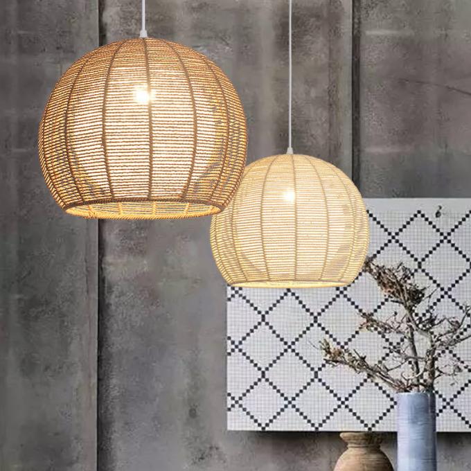 Rattan weaving bamboo Pendant Lamp For Indoor Home Lighting Fixtures