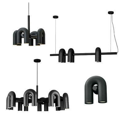 Black Modern Minimalist LED Pendant Lights Lustres Salon Home Hanging Lamps (WH-AP-362)