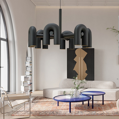 Black Modern Minimalist LED Pendant Lights Lustres Salon Home Hanging Lamps (WH-AP-362)