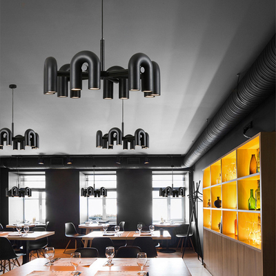 Black Modern Minimalist LED Pendant Lights Lustres Salon Home Hanging Lamps (WH-AP-362)