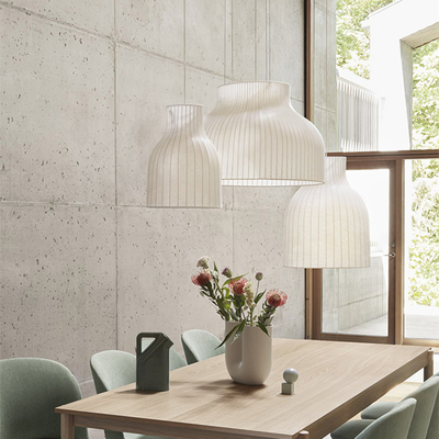 White pendant light Minimalist Cloth silk pendant light Strand japanese lamp（WH-AP-367)