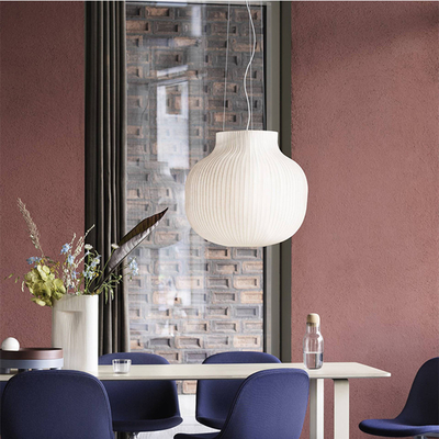 White pendant light Minimalist Cloth silk pendant light Strand japanese lamp（WH-AP-367)