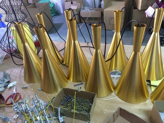 Golden Aluminum Pendant Lights Indoor Lighting Shade Luminaire Gold Pendant lamp(WH-AP-390)