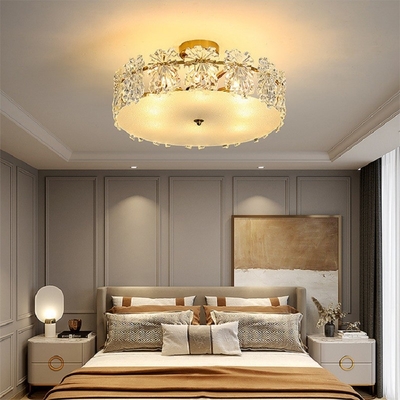 Transparent Glass Led Chandelier For Living Room Foyer Hall Luxury Ceiling Lamp Decor Kitchen leaf chandelier(WH-CY-250)