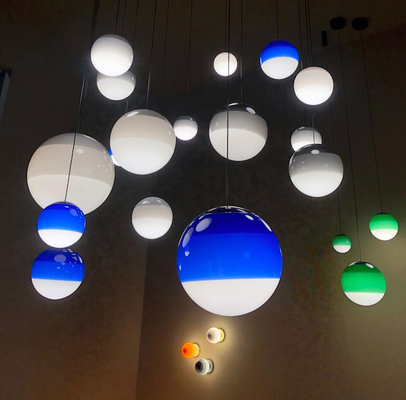 Nordic Colorful Glass Ball Pendant Light Bedroom Restaurant Hotel Art Creative Dipping Pendant Light（WH-AP-393）