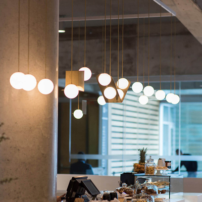 creative LED Simple geometry Pendant Light Modern Living Room Bedroom Bedside Laurent Pendant Lamp（WH-AP-396）