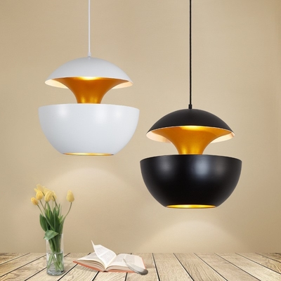 Nordic Black White Apple Pendant Lamp for Bedside Dining Room Design Sun Pendant Lamp（WH-AP-398）