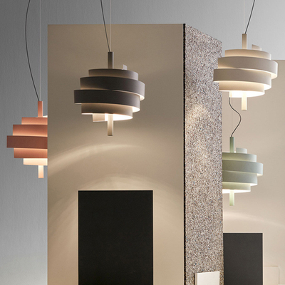 Nordic Spiral Pendant Light Creative Design for Dining Room Bedroom Led Piola Pendant Lamp（WH-AP-399）