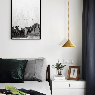 Nordic Copper Pendent Light Bar Bedside Lamp Living Room Kitchen Hammered Copper Pendant Light（WH-AP-402）