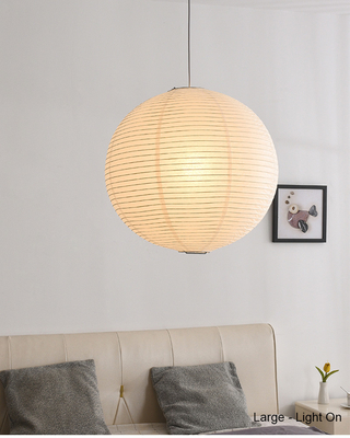 Wabi Sabi Rice Paper Pendant Lamp Minimalist Restaurant Cafe Art Decor Akari Pendant Lamp（WH-AP-410）