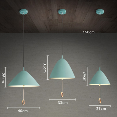Designer Pendant Light Dinning Room Lights Bedroom Bedside Macaron series Cone Pendant Lights（WH-AP-404）