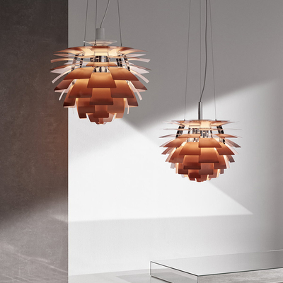 Modern Pinecone designer  Aluminum Pendant Light for Living Room Office PH Artichoke Pendant Lamp（WH-AP-411）