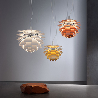 Modern Pinecone designer  Aluminum Pendant Light for Living Room Office PH Artichoke Pendant Lamp（WH-AP-411）