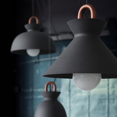Nordic Modern Iron Pendant Lights Industrial Loft Indoor Living Room Coil Ceiling Pendant Light（WH-AP-405）