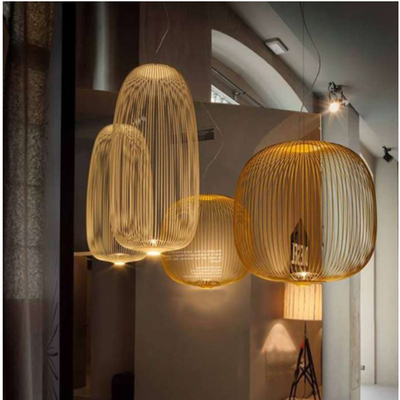 Nordic Foscarini Spokes Bird Cage Pendant Light  Villa Dining Room Home Decor Spokes Pendant Lamp（WH-AP-418）