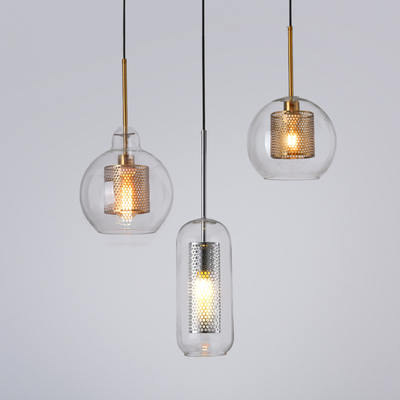 Modern Sliver Bronze Ball Pendant Light Kitchen Living Room Chiswick Glass Pendant Light（WH-AP-419）