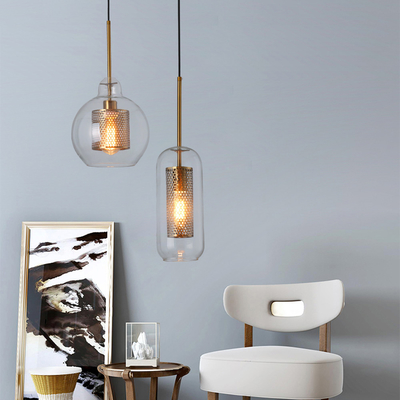 Modern Sliver Bronze Ball Pendant Light Kitchen Living Room Chiswick Glass Pendant Light（WH-AP-419）
