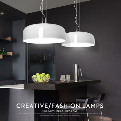 Modern Black White Round Pendant Light For Dinning room Living room Smithfield Pendant Light（WH-AP-420）