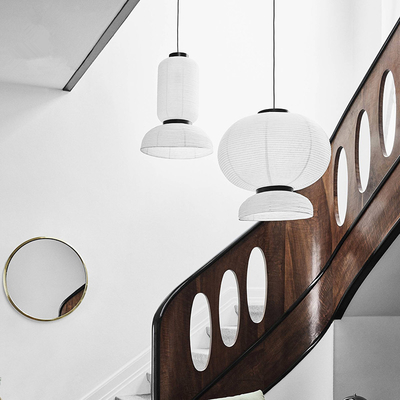 Modern Design Art Rice Paper white pendant light for Decor Restaurant loft Formakami pendant light（WH-AP-432）