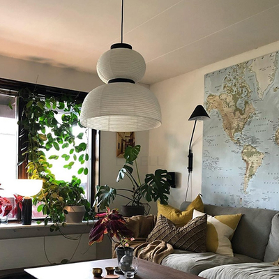 Modern Design Art Rice Paper white pendant light for Decor Restaurant loft Formakami pendant light（WH-AP-432）