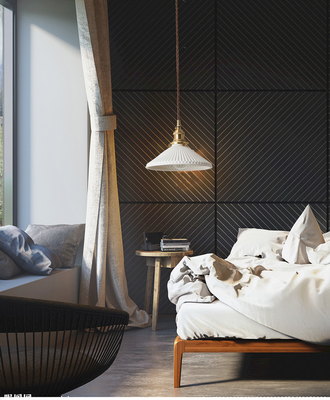 Nordic White Ceramic Brass Pendant Lights  Restaurant Bedroom Bedside Modern pleated light（WH-AP-426）