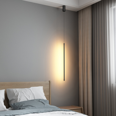 Modern Black Longer Pendant Lights For Bedroom Bedside Reading Linear LED Pendant lamp（WH-AP-427）