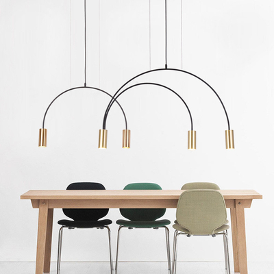 Nordic Geometric Lines Arched Shape Pendant Light Dining room Bar Volta Pendant Light（WH-AP-430）