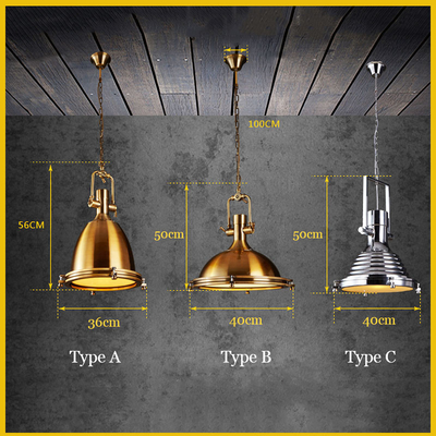 Loft Adjustable Chain Pendant Lamp Dining Room Office Bar Cafe Industrial Country metal pendant light（WH-AP-437）