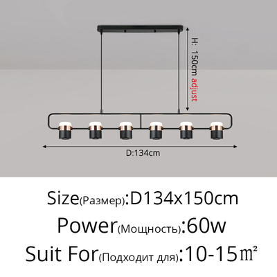Modern Rotatable Spotlight Restaurant Cafe Bar Art Designer Living Room Ling P1 LED Pendant Light（WH-AP-438）