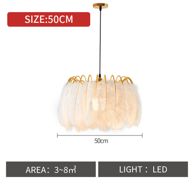 Nordic warm and romantic designer Pendant Light simple Bedroom restaurant Feather Pendant Lamp（WH-AP-439）