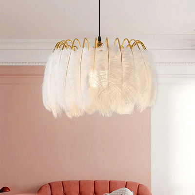 Nordic warm and romantic designer Pendant Light simple Bedroom restaurant Feather Pendant Lamp（WH-AP-439）