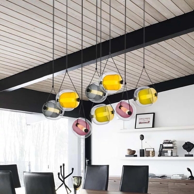 Modern Colorful Glass Led Pendant Light Design Restaurant Kitchen Capsula Pendant light（WH-AP-445）
