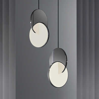 Modern Circle Pendant Lighting Geometric Gold silver Indoor  Dining Room Eclipse Pendant Light（WH-AP-446）