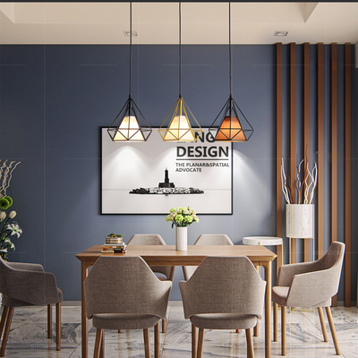 Modern Cage Pendant Light Coloured diamond Restaurant Kitchen Diamond Cage Metal Pendant lamp（WH-AP-448）