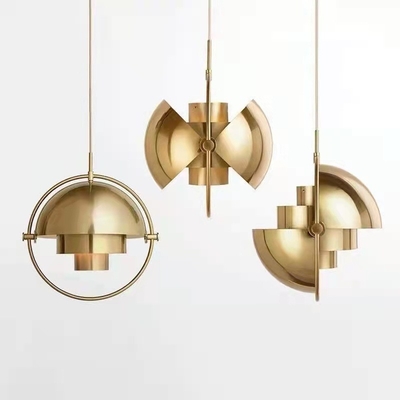 Metal Pendant Light Post Modern Electroplating Stretchable Bedroom Coffee Multi-Lite Pendant Light（WH-AP-452）