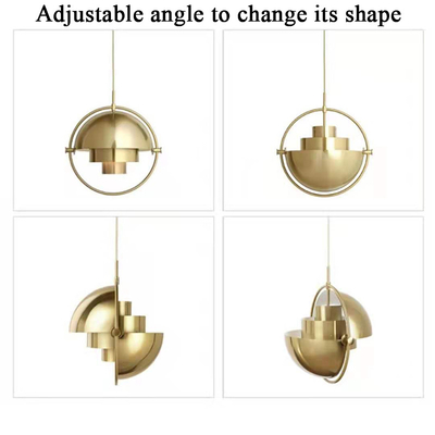 Metal Pendant Light Post Modern Electroplating Stretchable Bedroom Coffee Multi-Lite Pendant Light（WH-AP-452）